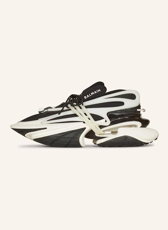 BALMAIN Low-Top-Sneakers Unicorn aus Neopren und Leder SCHWARZ