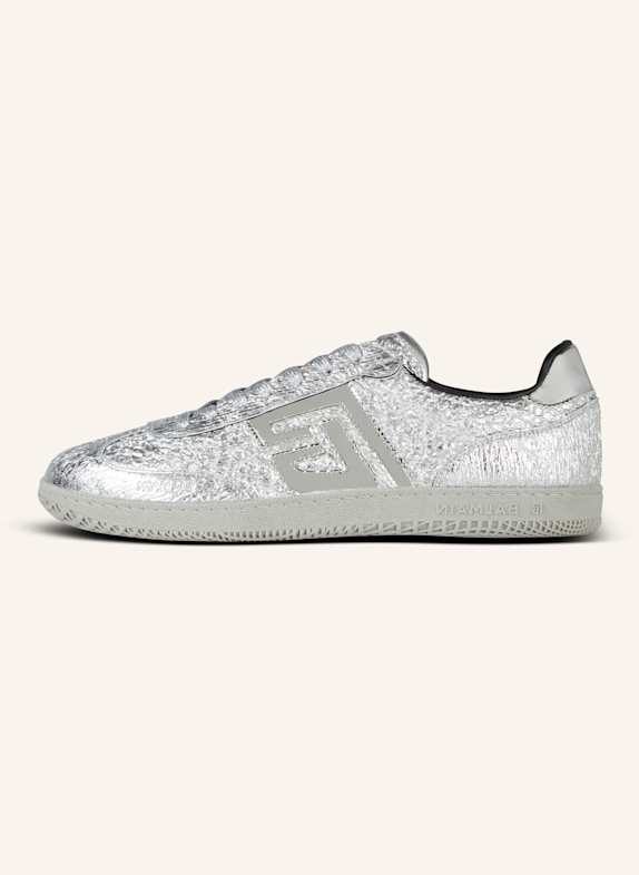 BALMAIN Sneakers Balmain Swan aus silbernem Leder SILBER