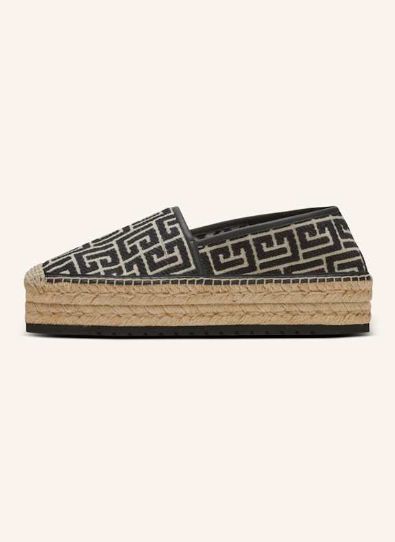 BALMAIN Espadrilles Alex mit Jacquard-Monogramm SCHWARZ