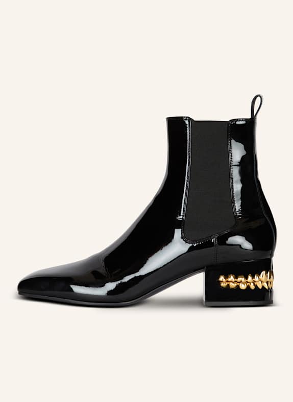 BALMAIN Chelsea-Stiefeletten Eden aus Lackleder SCHWARZ