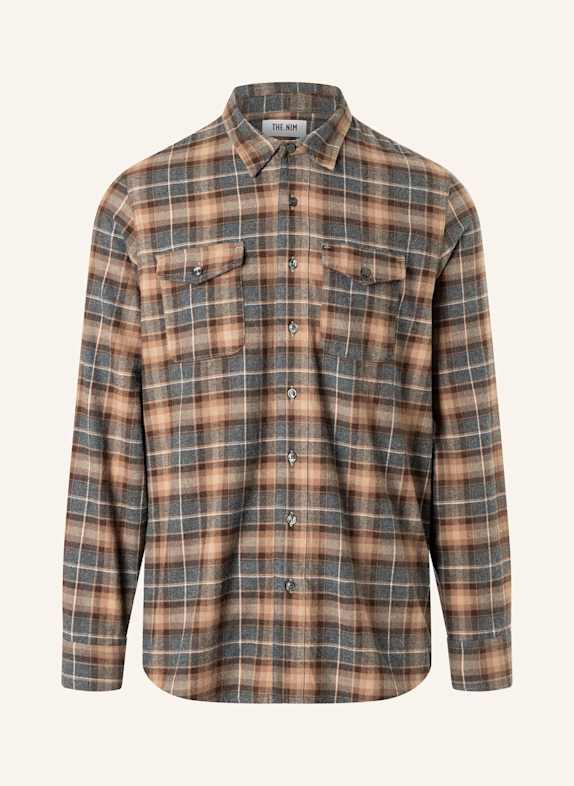 THE.NIM STANDARD Hemd DETROIT SHIRT BEIGE/ BRAUN