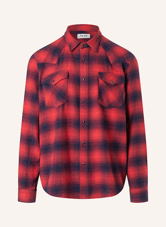 THE.NIM STANDARD Hemd WESTERN SHIRT BLAU/ ROT