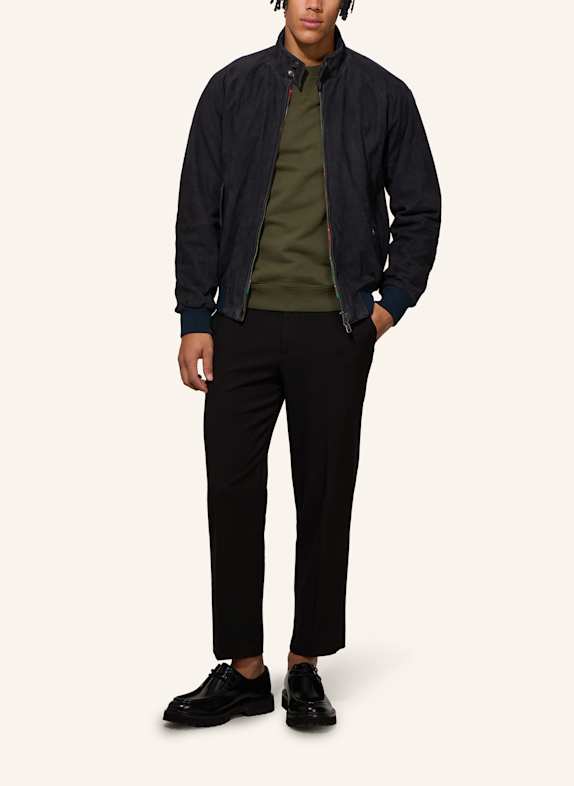 BARACUTA Jacke G9 HARRINGTON SUEDE BLAU
