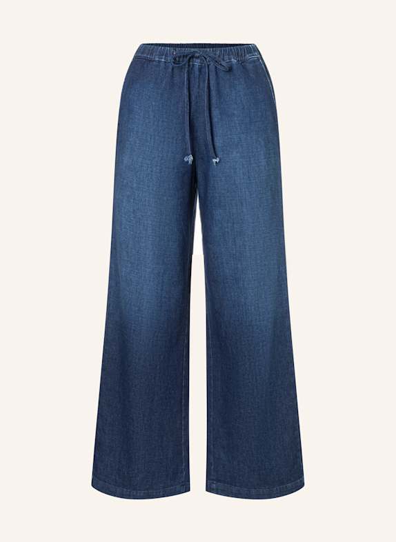 THE.NIM STANDARD Hose WOMAN STRING PANT 3/1 LOOSE WEAVE BLAU