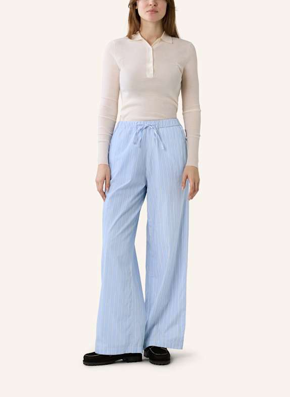THE.NIM STANDARD Hose WOMAN STRING PANTS COTTON HELLBLAU