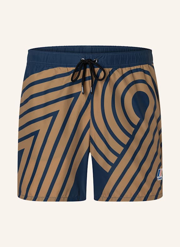 K-WAY Badehose LE VRAI OLIVIER PRINT BLAU