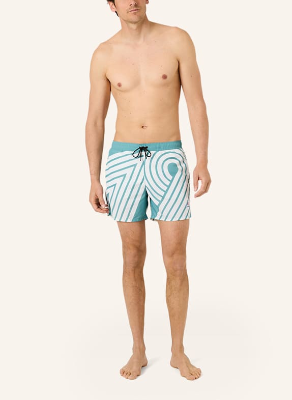 K-WAY Badehose LE VRAI OLIVIER PRINT BLAU