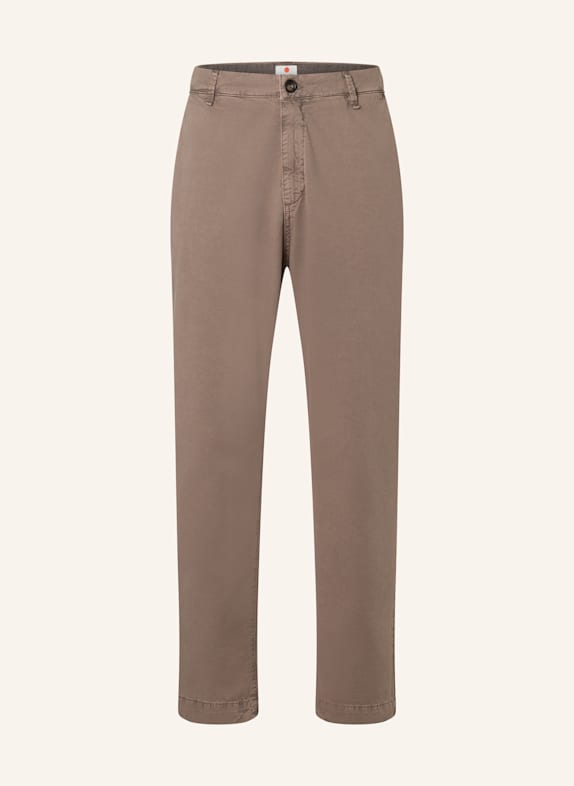 THE.NIM STANDARD Hose CARROT FLAT FRONT PANT DUNKELBRAUN