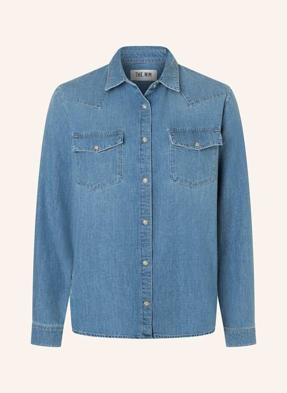 THE.NIM STANDARD Hemd WOMAN WESTERN SHIRT BLAU