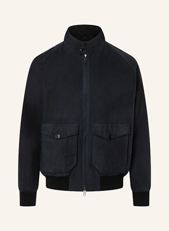 BARACUTA Jacke Waxed G9 HARRINGTON JACKET DUNKELBLAU