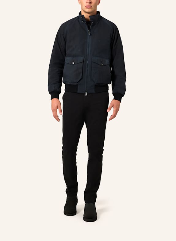 BARACUTA Jacke Waxed G9 HARRINGTON JACKET DUNKELBLAU