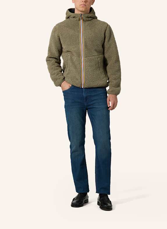 K-WAY Funktionsjacke JACK SHERPA POLAR DOUBLE zum Wenden GRÜN/ DUNKELBLAU