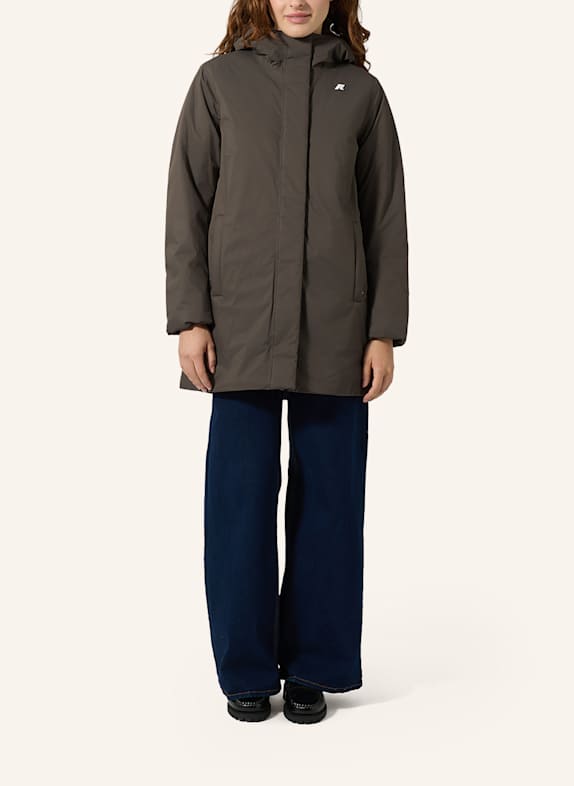 K-WAY Funktionsjacke SOPHIE TWILL SOFT BEAVER OLIV/ GRAU