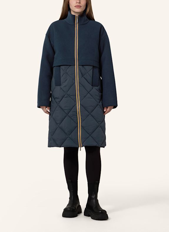 K-WAY Winterjacke MINDY WOOL NYLON WARM BLAU