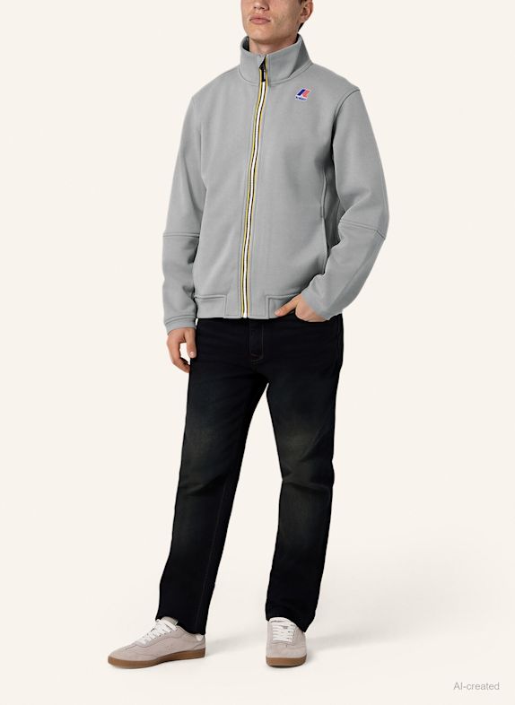 K-WAY Sweatjacke PEPIN BRUSHED PC GRAU