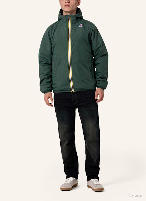 K-WAY Funktionsjacke LE VRAI 4.0 CLAUDE WARM DUNKELGRÜN