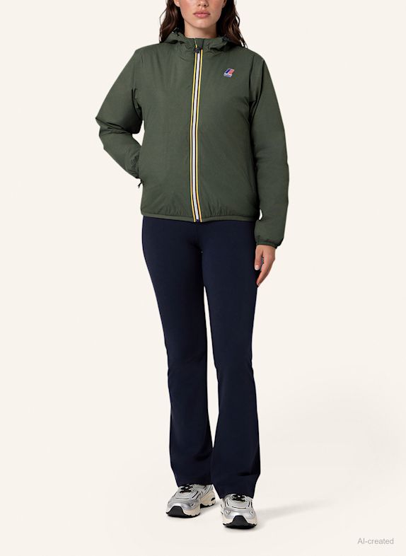 K-WAY Funktionsjacke LE VRAI 4.0 CLAUDETTE WARM DUNKELGRÜN