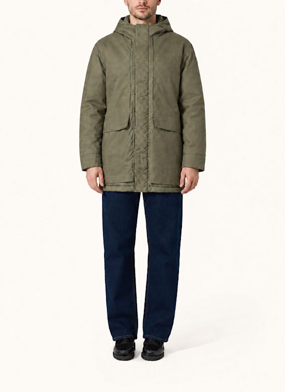 K-WAY Funktionsjacke CURTI WAX COTTON NYLON GRÜN