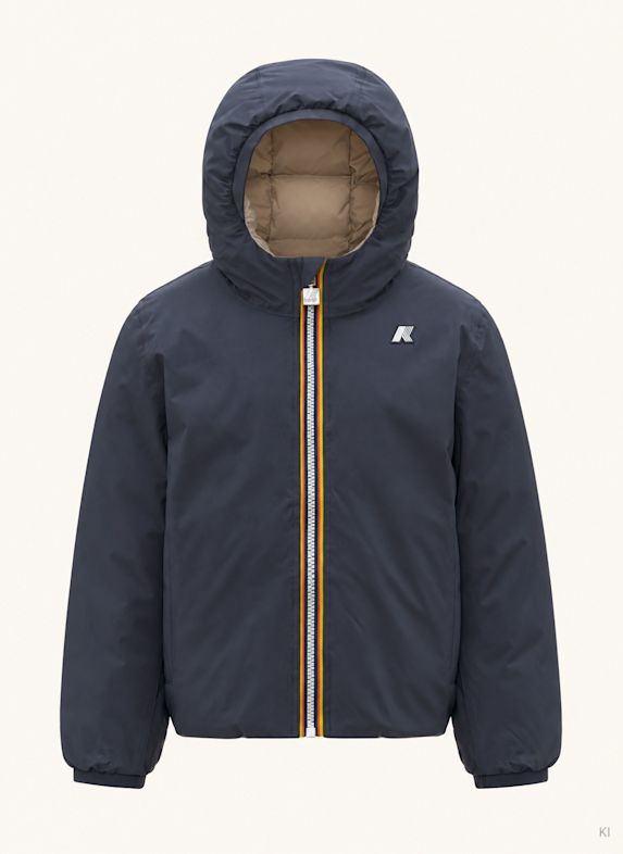 K-WAY Winterjacke P. JACK ST THERMO DOUBLE zum Wenden BLAU / BEIGE