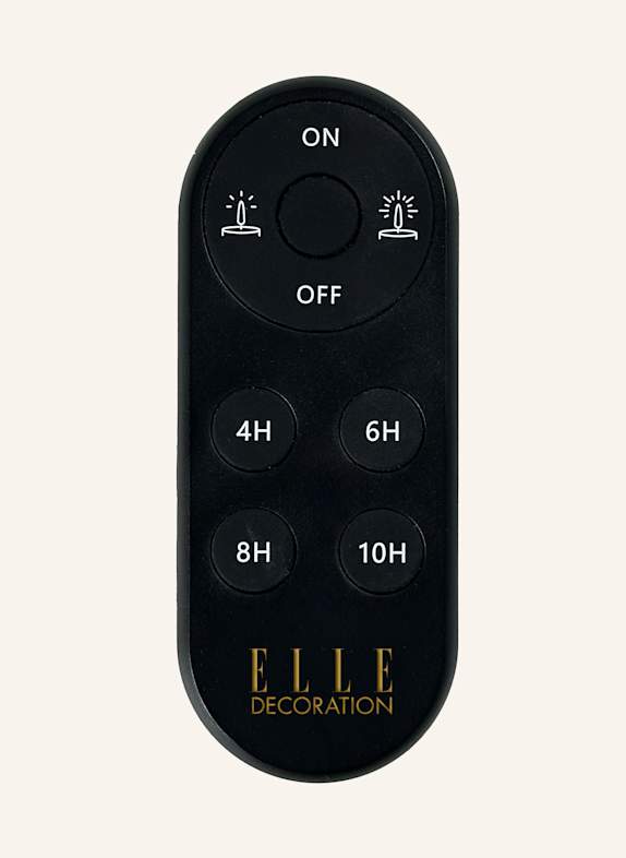 ELLE Decoration LED Kerze FERNBEDIENUNG SCHWARZ