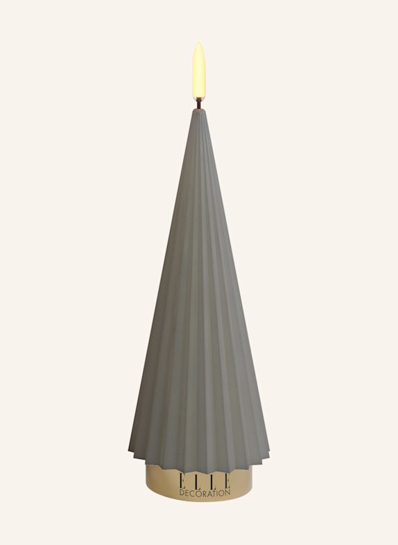 ELLE Decoration BOREAL S LED Candle TAUPE / DARK BROWN / GRAY