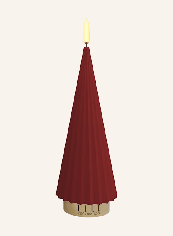 ELLE Decoration BOREAL S LED Candle DARK RED