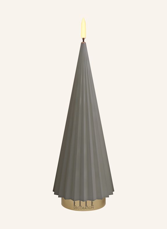 ELLE Decoration BOREAL M LED Candle TAUPE / DARK BROWN / GRAY
