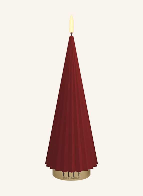 ELLE Decoration BOREAL M LED Candle DARK RED