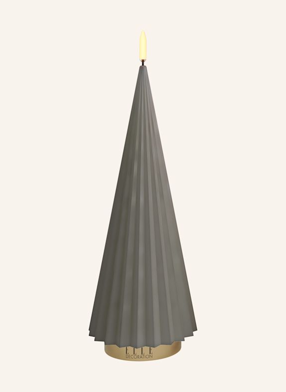 ELLE Decoration BOREAL L LED Candle TAUPE / DARK BROWN / GRAY