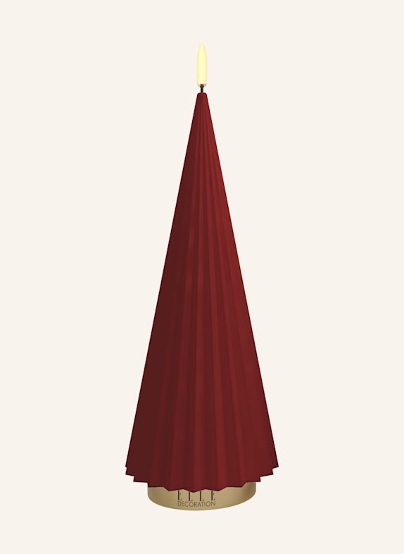 ELLE Decoration BOREAL L LED Candle DARK RED