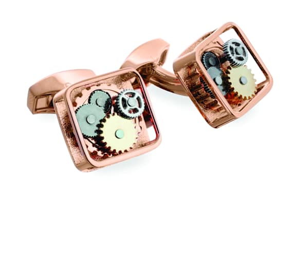 TATEOSSIAN Square Gear Manschettenknöpfe In Roségold beschichtet GOLD