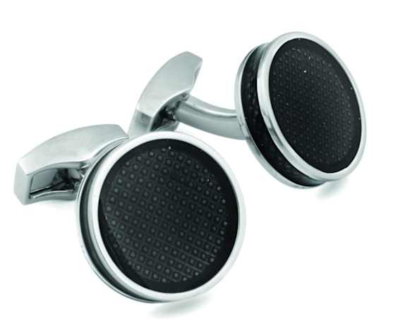 TATEOSSIAN Tablet Ice Manschettenknöpfe SCHWARZ