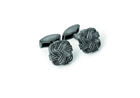 TATEOSSIAN Quad Knot Manschettenknöpfe With Gunmetal Plating SILBER