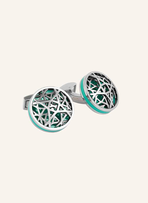 TATEOSSIAN Manschettenknöpfe  DOME CUTWORK TÜRKIS