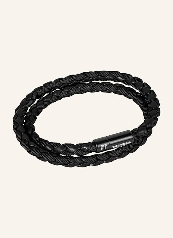 TATEOSSIAN Armband aus Öko-Leder mit Aluminiumverschluss SCHWARZ