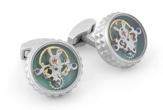 TATEOSSIAN Geometric Manschettenknöpfe BLAU