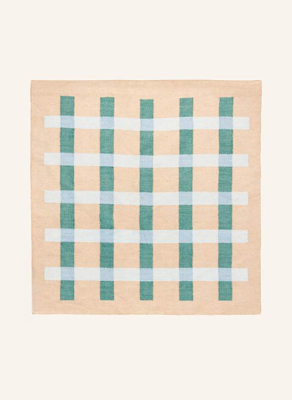 Matias Moellenbach Heimtextilien Juteteppich BLAU/ BEIGE/ GRÜN