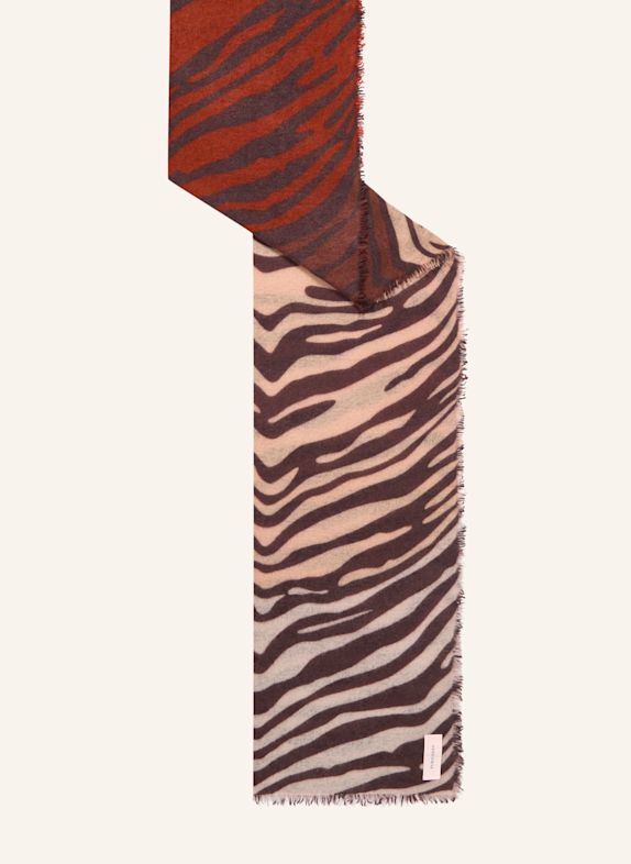 PURSCHOEN Cashmere-Schal ZEBRA PUNK LILA