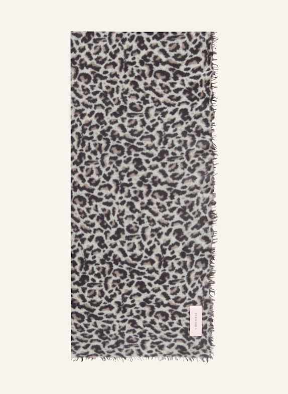 PURSCHOEN Cashmere-Schal LEO HELLBRAUN/ DUNKELGRAU