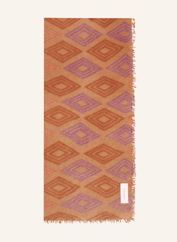 PURSCHOEN Cashmere-Schal DIAMOND CAMEL