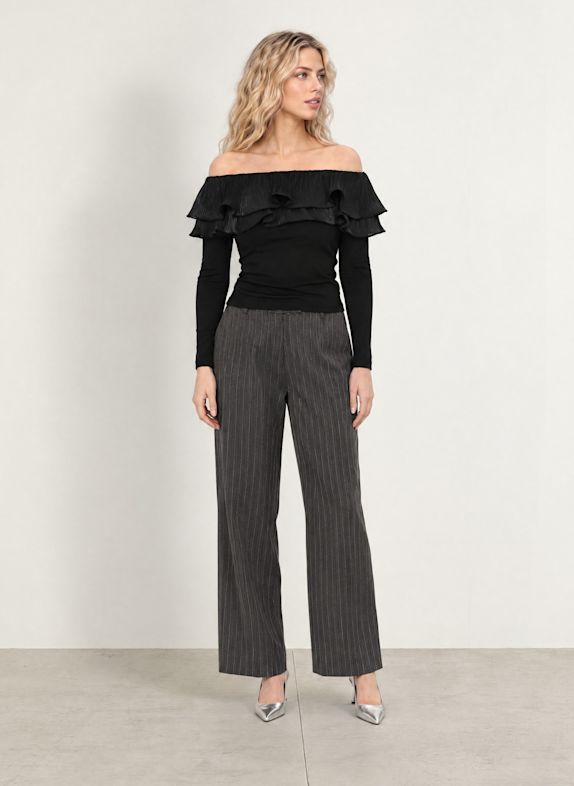 Cras Top FLOUNCECRAS SCHWARZ