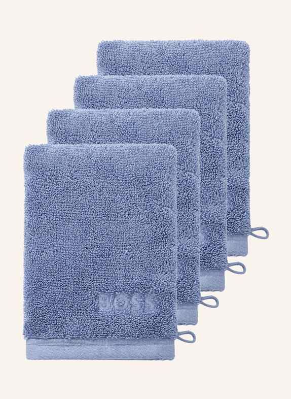 BOSS Waschhandschuh 4er Set LOFT HELLBLAU