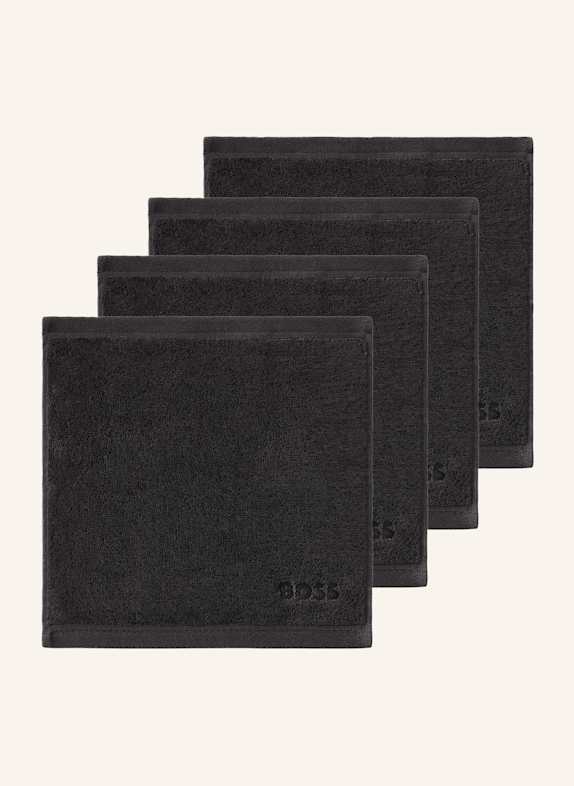 BOSS Waschlappen 4er Set LOFT SCHWARZ