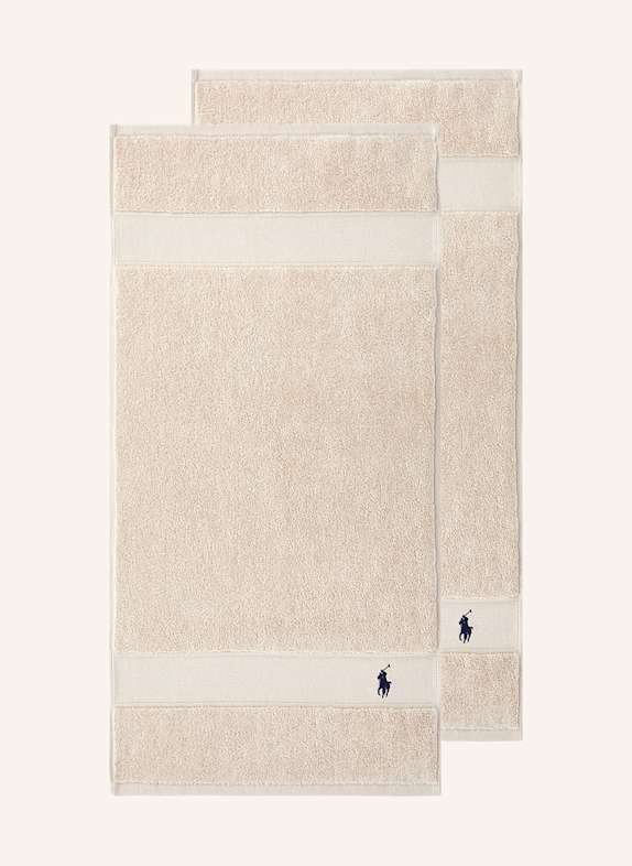 RALPH LAUREN HOME Gästetuch 2er Set POLOPLAYER BEIGE/ CREME