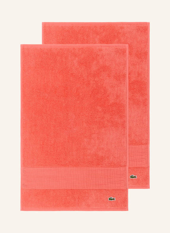 LACOSTE Gästetuch 2er Set LLECROCO ORANGE