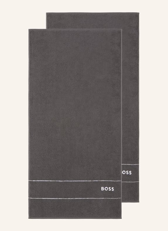 BOSS Handtuch 2er Set PLAIN DUNKELGRAU