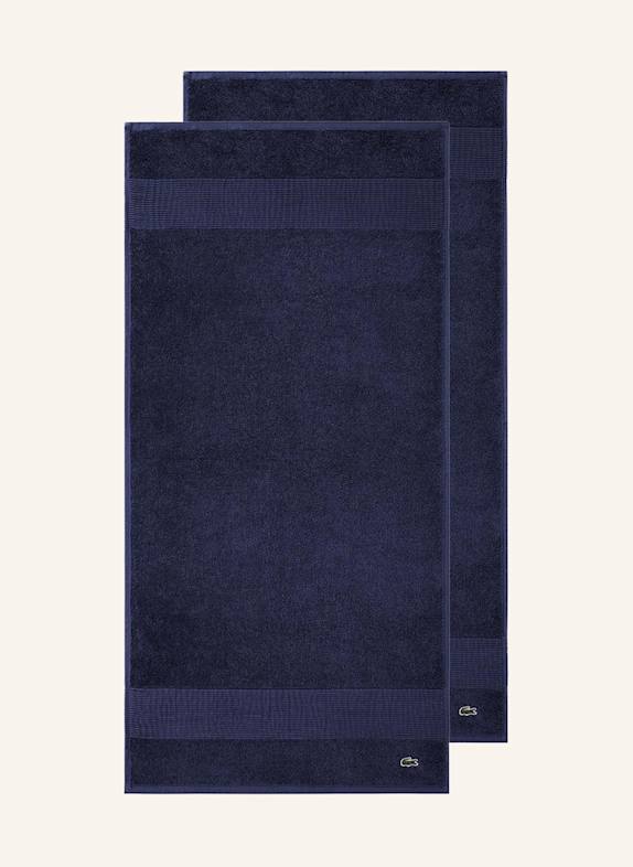 LACOSTE Gästetuch 2er Set LLECROCO DUNKELBLAU
