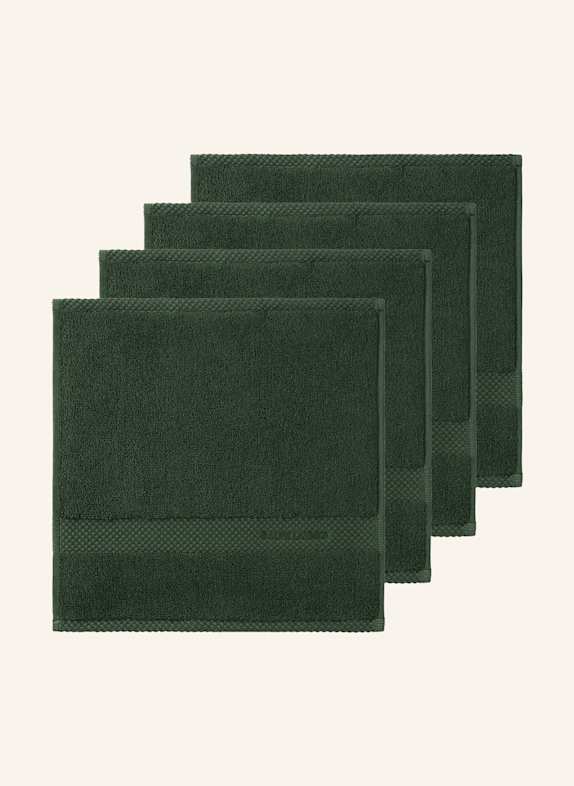 RALPH LAUREN HOME Waschlappen 4er Set AVENUE DUNKELGRÜN