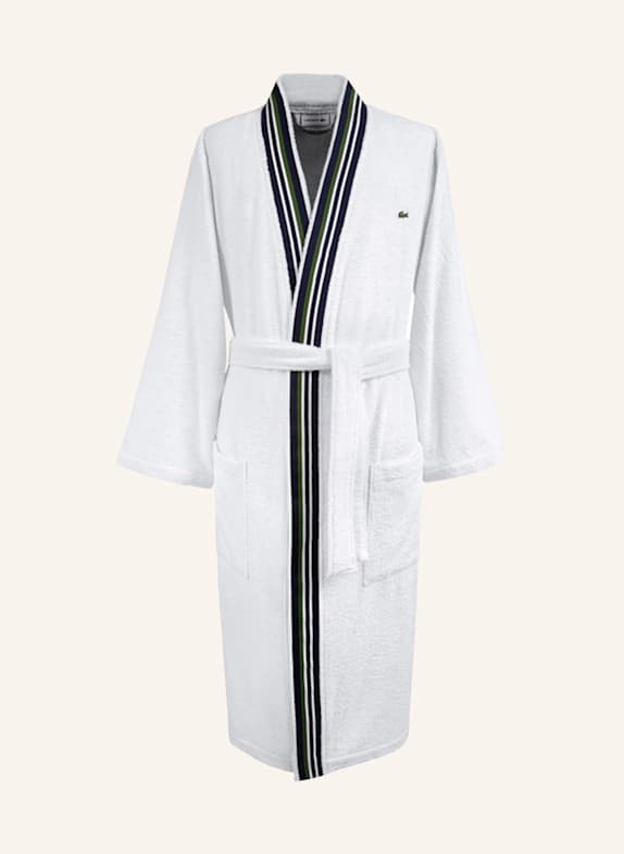 LACOSTE Bademantel LCLUB WEISS