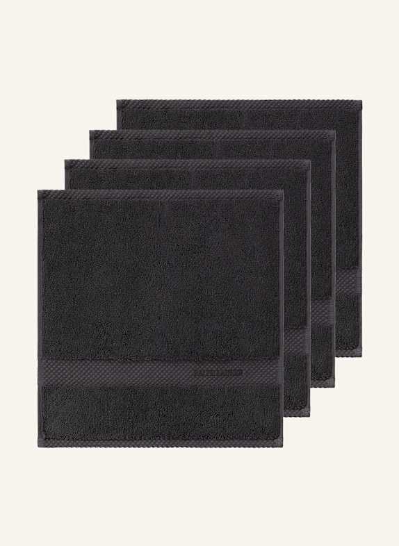 RALPH LAUREN HOME Waschlappen 4er Set AVENUE DUNKELGRAU